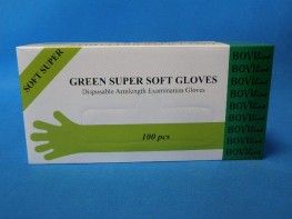 Rękawice rektalne zielone SUPER SOFT op. 100szt.